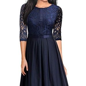 MISSMAY Vintage Floral Lace Cocktail Party